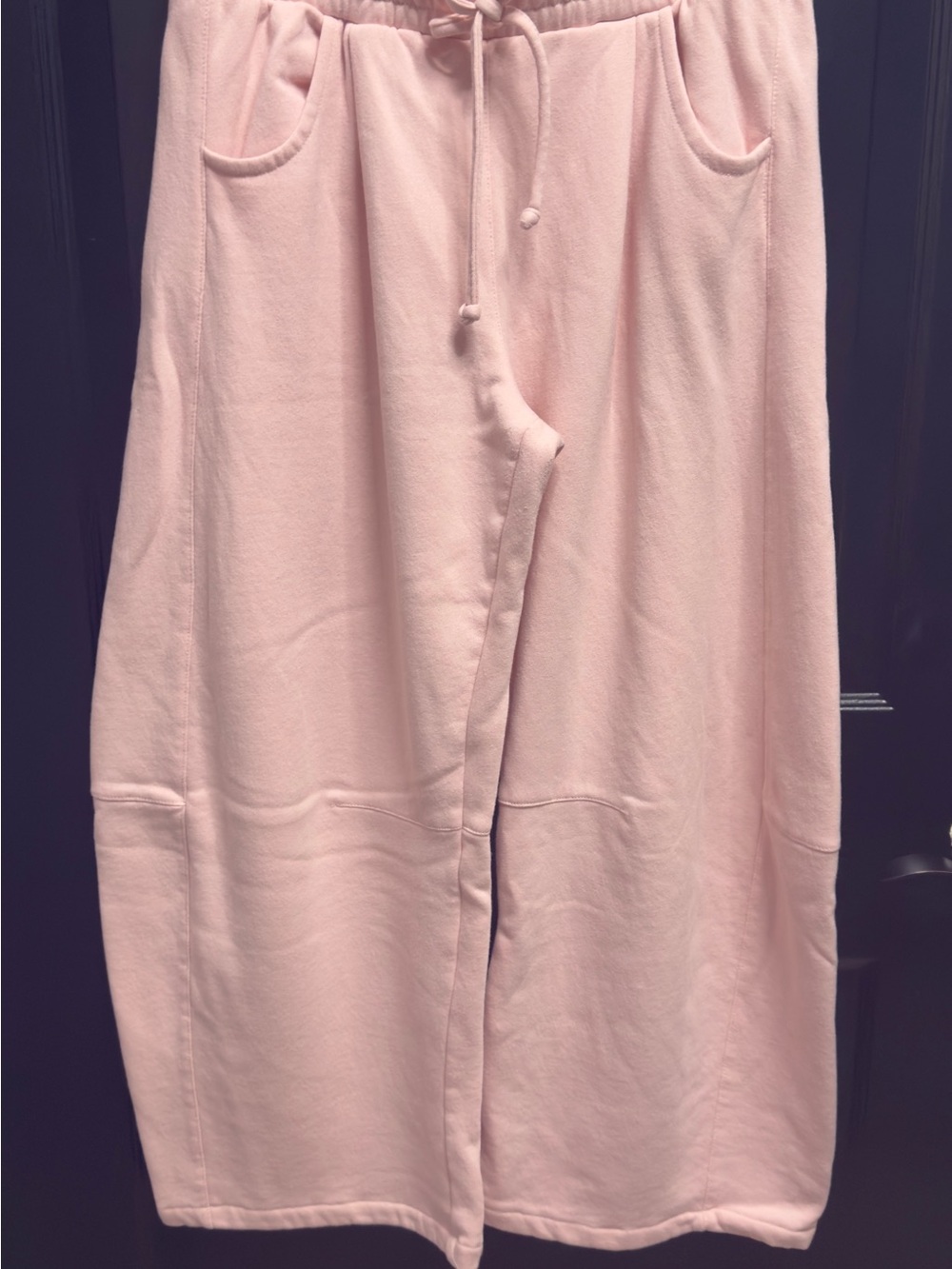 Women’s Drawstring Baby Pink Barrel Sweats